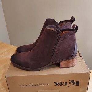 Korks Leather Tea Bootie